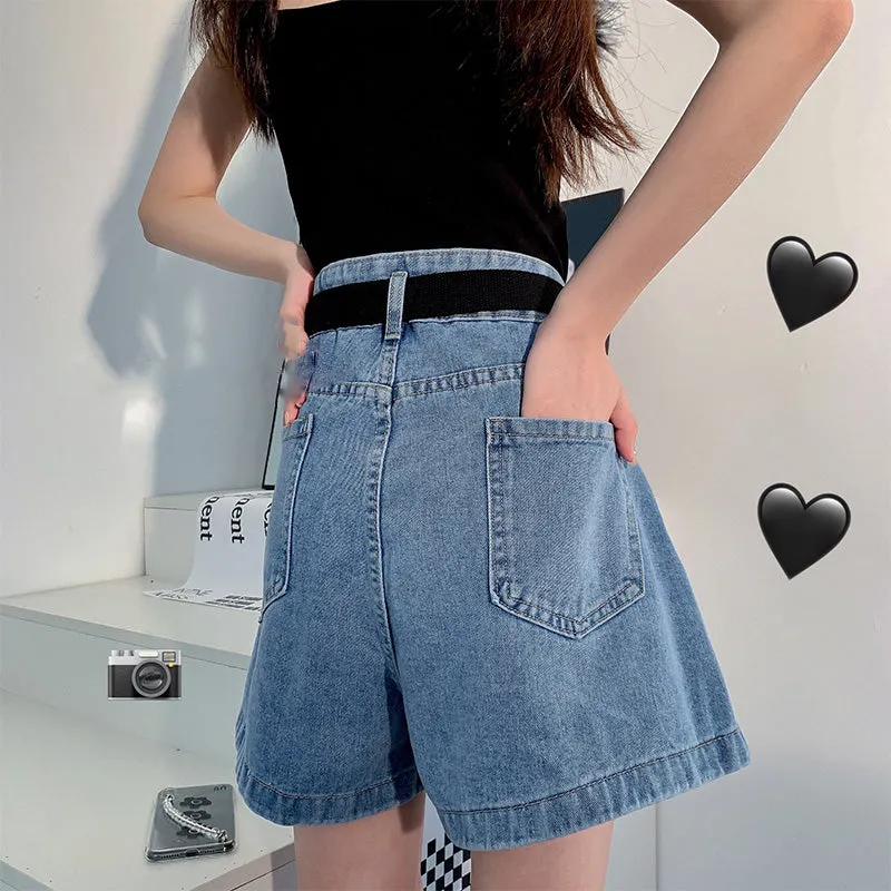 "BLACK LOVE BLUE DENIM" SHORTS N051901