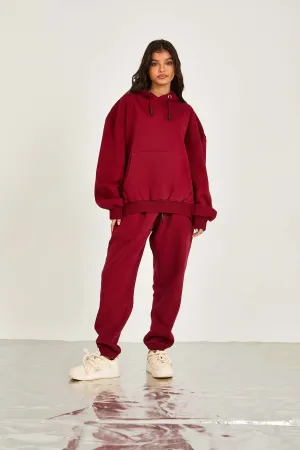 Unisex Loose Fit Sweat Pant Burgundy